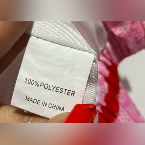 Paisley Jacket/Windbreaker -Red, Pink, Burgundy Women's Medium - Picture 3 of 3